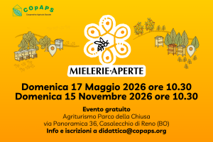 Locandina promozionale dell'evento Mielerie Aperte, 17 maggio 2026 e 15 novembre 2026